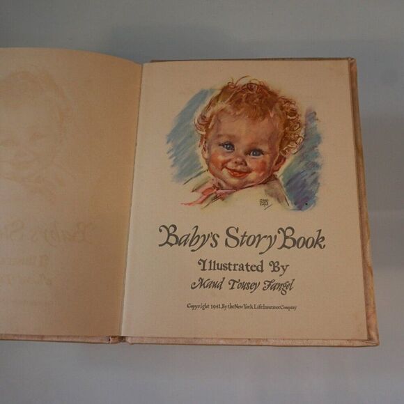 1941 Baby's Story Book USED Memory Scrapbook Illustrated by Maud Tousey Fangel - Picture 1 of 9